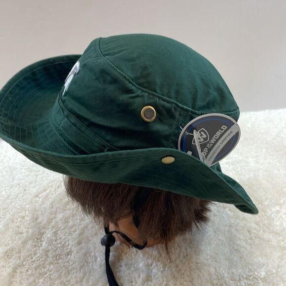 Michigan State Spartans Wide Brim Boonie Hat Adjustable Strap Green Unisex - Picture 6 of 7